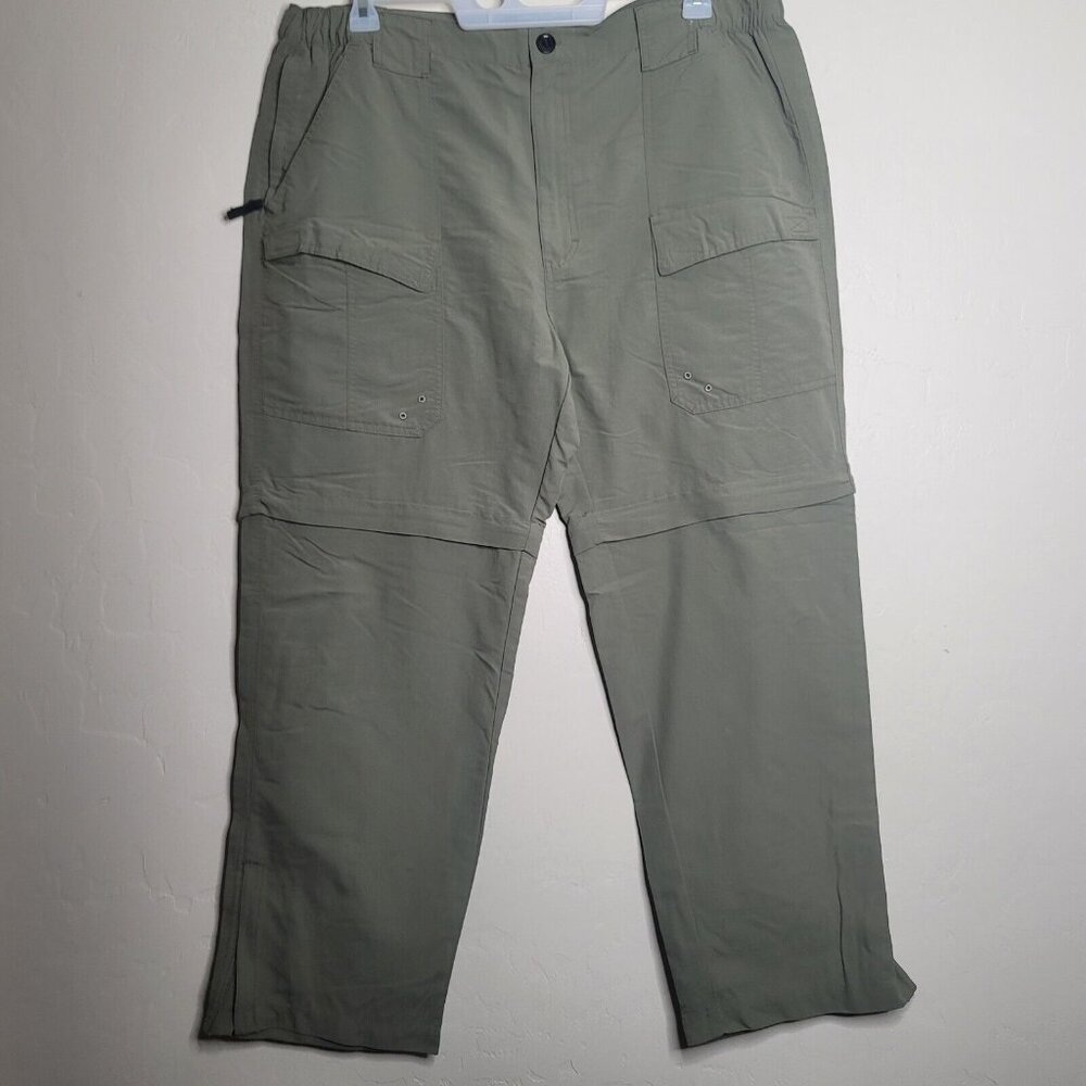 World Wide Sport Mens Convertable Pants Shorts XL 40.5 x 29.5 x 13 OD Green